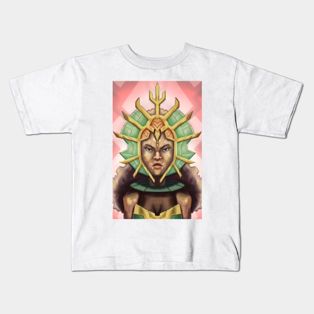 The Golden Princess Kids T-Shirt by theartofjoeoseibonsu